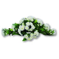 Aranjament funerar capac sicriu din crizantema alba 2